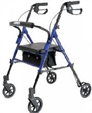 Load image into Gallery viewer, Set n&#39; Go Rollator - Blue/Burgundy/Silver
